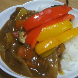 夏野菜トッピングカレー